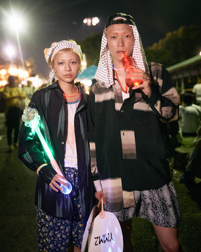 YMM2 KIMONO REMAKE SHIRT(NAVY)